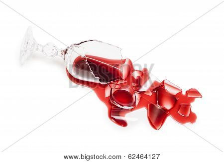 Broken Glass Of Wine