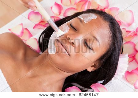 Facial Mask Of Woman