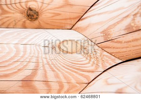 Wooden Hause. Sectioned Log.