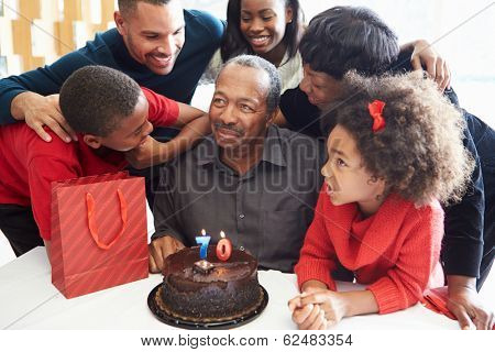 Family Celebrating 70th Birthday Together