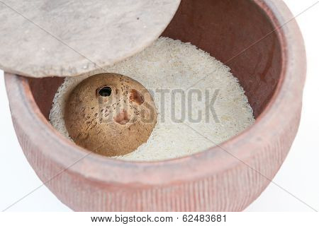 Rice In Earthen Jar