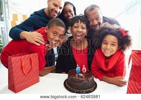 Family Celebrating 60th Birthday Together