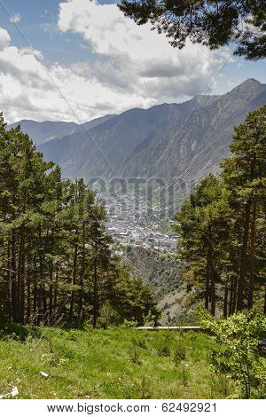 Andorra La Vella Seen From A Distance