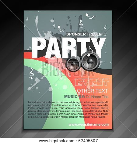 vector party brochure flyer design 