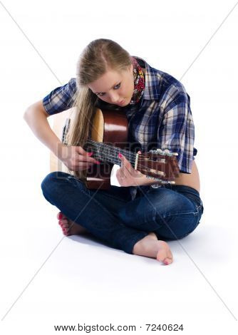 Country Girl mit Gitarre