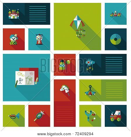 Kid Toys Flat Ui Background,eps10
