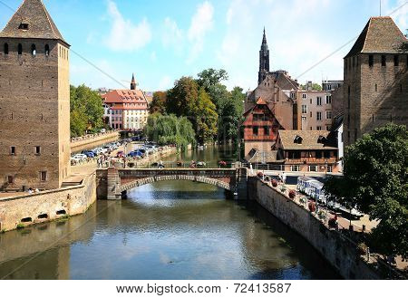 Ponts Couverts in Strasbourg Old Town, France, Alsace