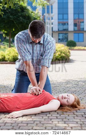 Man Doing Heart Massage
