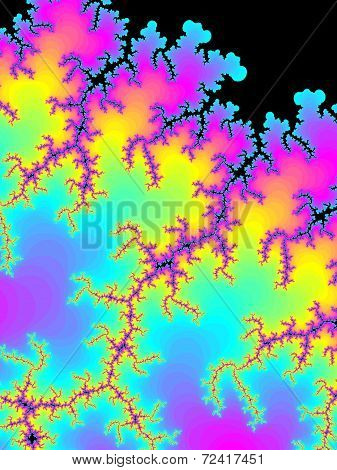 Fractal background in a bright colors