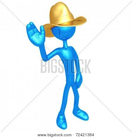 Cowboy Waving
