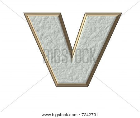 3D Buchstaben V