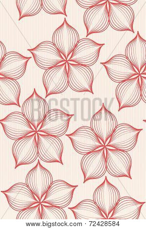 red floral seamless background