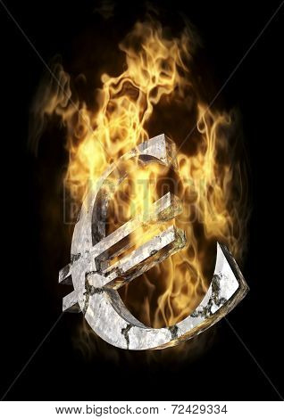 Burning Euro Sign
