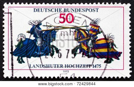 Postage Stamp Germany 1975 Jousting