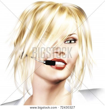 Woman With Headset