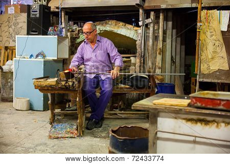 Worker Of Murano Furnace