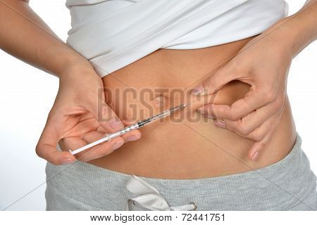 Diabetes Insulin Injection By Syringe