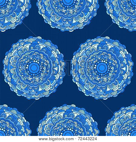 Vector Seamless Hand-drawn Pattern With Flowers And Leaves