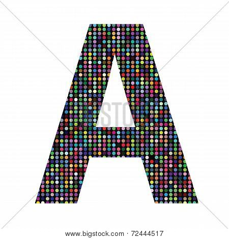 Multicolor Letter A