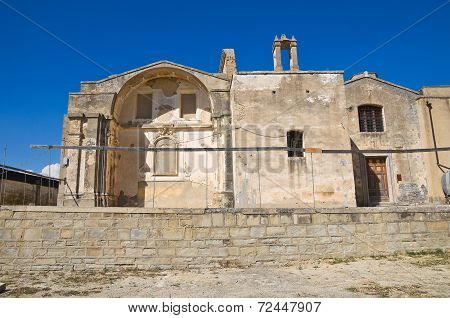 Church of St. Pietro. Craco. Basilicata. Italy.