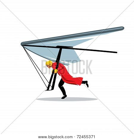 Hang Gliding Vector Sign