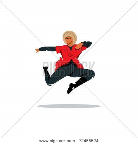 Lezginka Dance Vector Sign