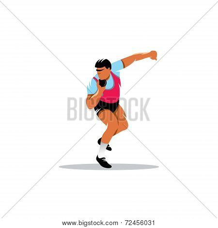 Shot Put Vector Sign