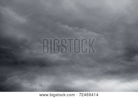 Stormy Clouds Over Horizon.