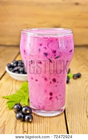 Milkshake With Black Currants On Board