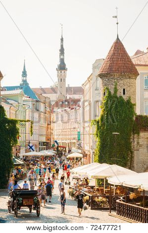 Famous Viru Gate - Part Old Town Architecture Estonian Capital, Tallinn, Estonia