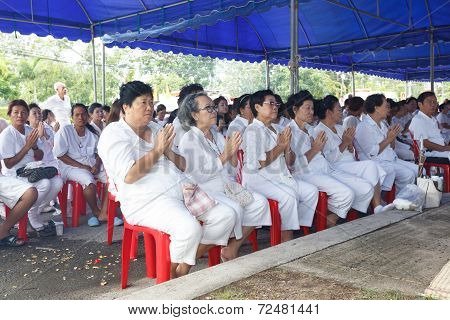 Rayong vegetarian festival on September 23 2014 in Rayong province Thailand.