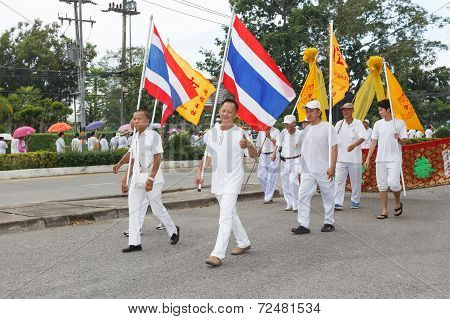 Rayong vegetarian festival on September 23 2014 in Rayong province Thailand.