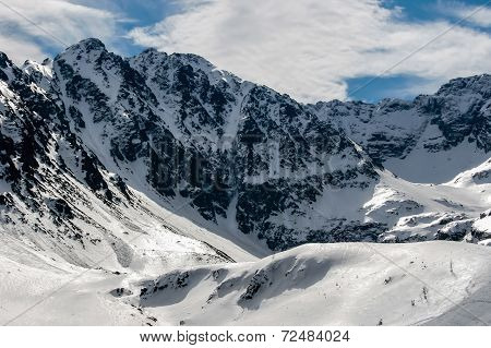 Winter panorama of Tatra mountains