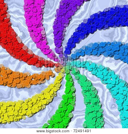Rainbow Swirl Sewing Buttons Generated Marble Background