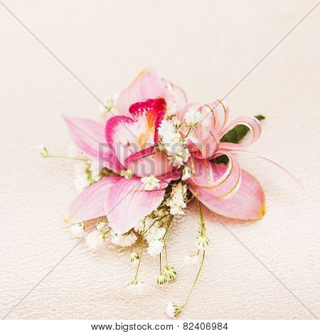 Colorful Flower Wedding For Bride Isolated On White Background