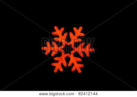 Snowflake On Background Wood Texture