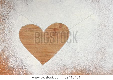 heart on flour