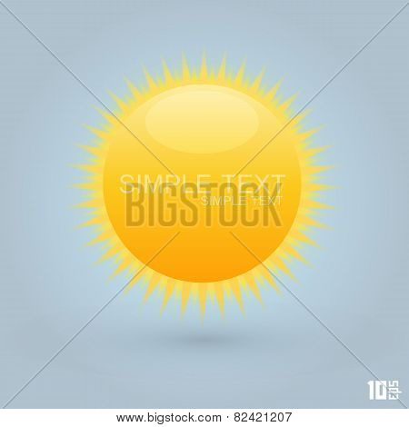 Cartoon sun. Sunflower shape