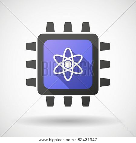 Cpu Icon With An Atom
