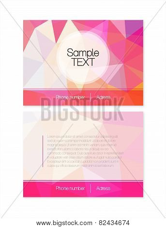 Vector pink modern flyer