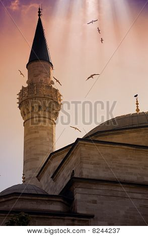 Minaret de la mosquée bleue