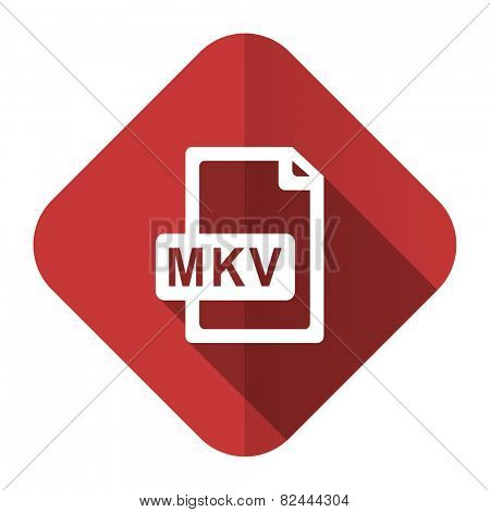 mkv file flat icon  