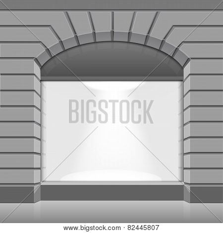 Vector Shop Boutique Store Front with Big Window