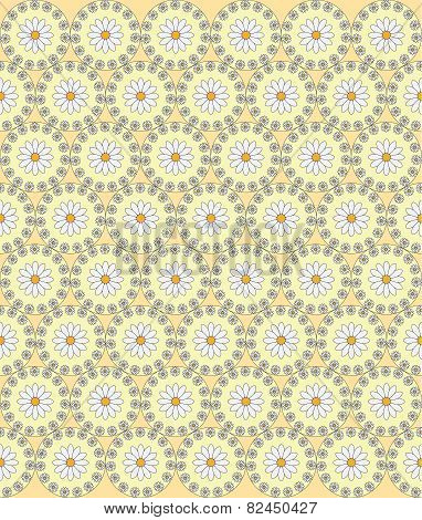 Seamless daisy vector pattern