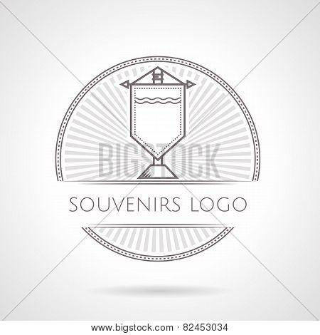 Abstract vector illustration of souvenir pennon