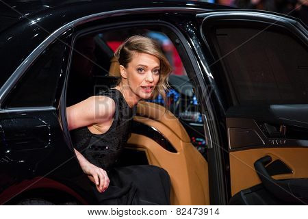 BERLIN, GERMANY - FEBRUARY 05: Heike Makatsch, the Nobody Wants the Night, premiere during the 65th Berlinale International Film Festival at Berlinale Palace on February 5, 2015 in Berlin, Germany.