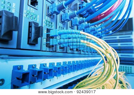 Fiber optic connecting on core network swtich