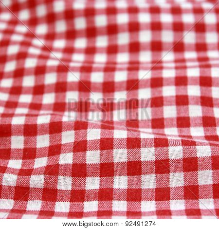 Waves On The Red Cotton Sheet.