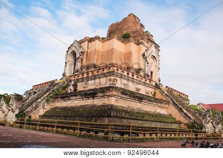 Ancient Pagoda build from brick at Wat Chedi Luang