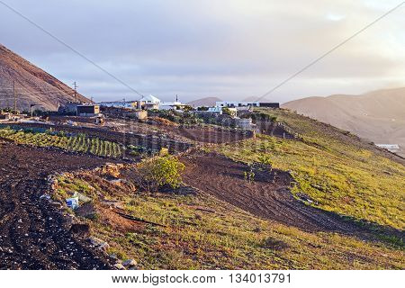 Sunrise In Femes With View To The Extinguished Volcanoes